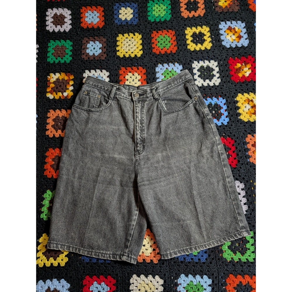 Vintage Lavana Jean Mom Shorts Women Size 13/14 Black‎ Denim 90s